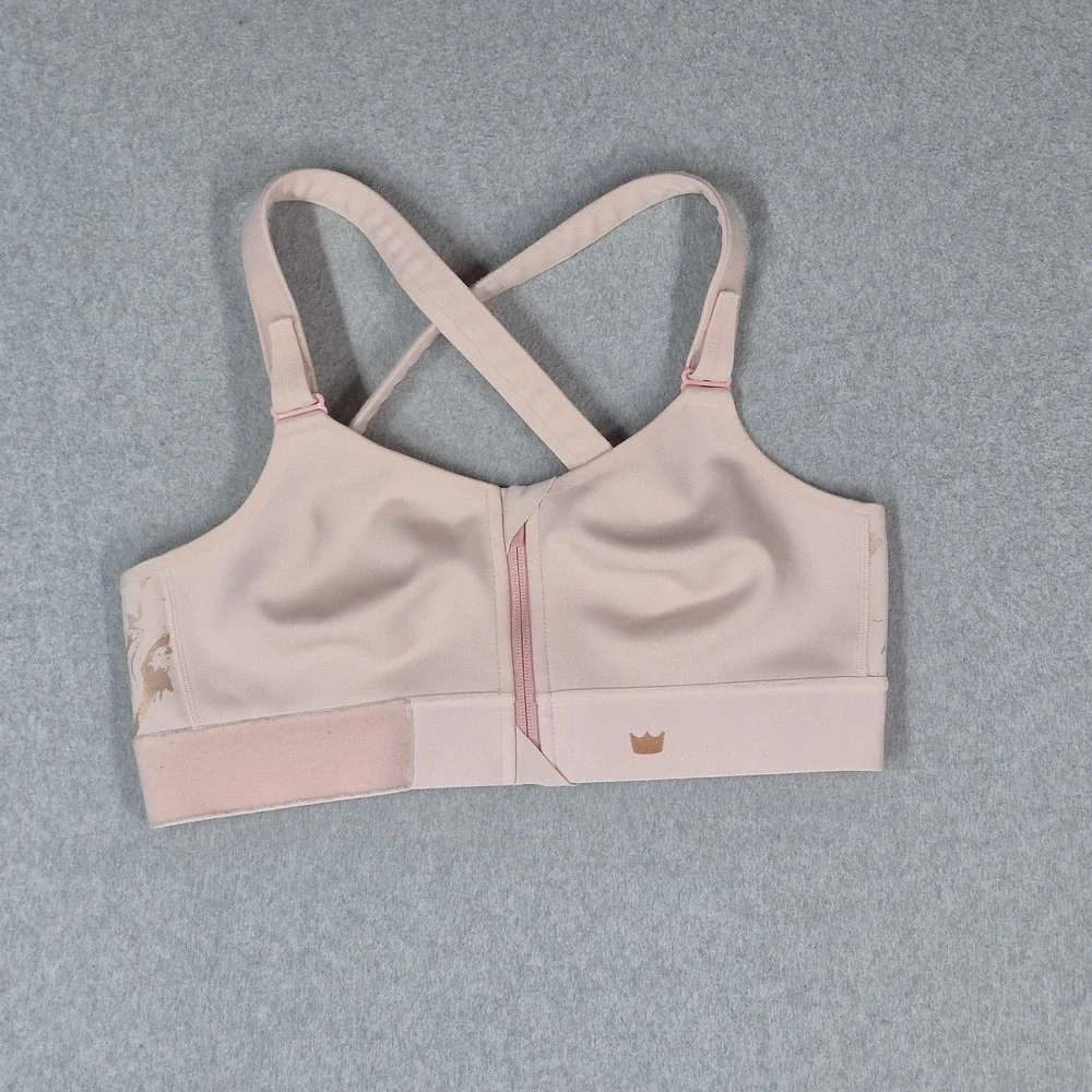 Shefit Women Sports Bra LUXE Pink Front Closure Wireless Adjustable Strap